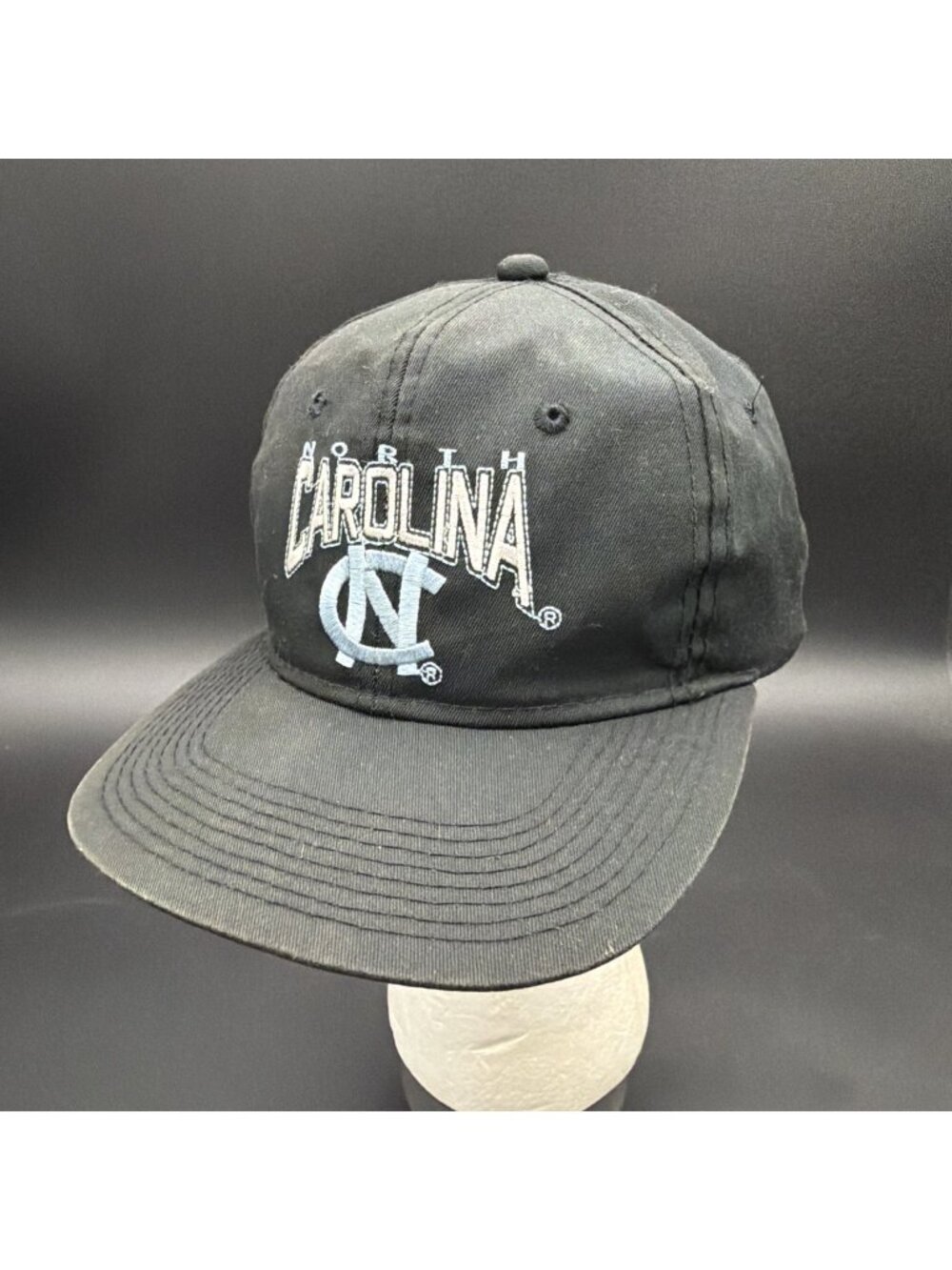 Vintage 90s The Game UNC North Carolina Tar Heels Black Snapback Hat